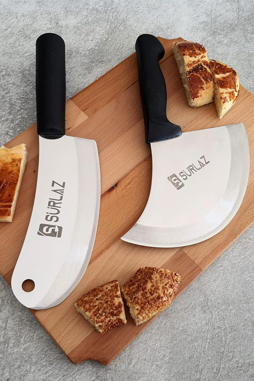 SürLaz Ekmek Bıçağı Börek Bıçağı Pide Kesici Zırh Bıçak Seti 2'li