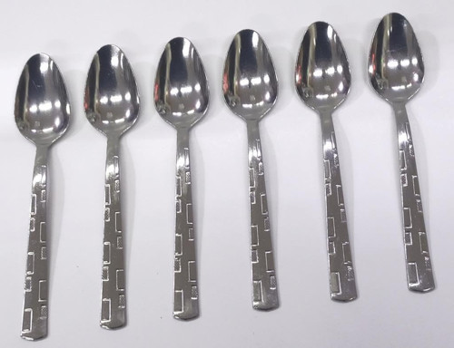 6 adet Tatlı Kaşığı Seti Paslanmaz Çelik Safir 20cm Ucuz Md Kaşık Günübirlik için ideal S