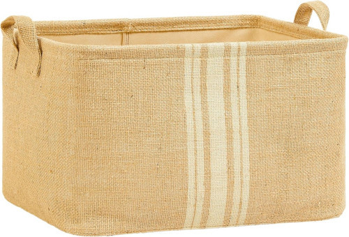 Ocean Home Textile Çizgili Jüt Sepet 42 x 31 x 25 cm