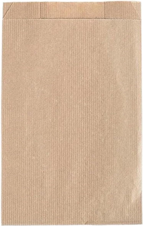 Gizpak Şamua Kraft Kese Kağıdı Çizgili 125Gr 12X20X6Cm 100 Adet