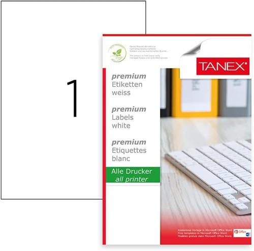 Tanex Tw-2000 Lazer Etiket Beyaz