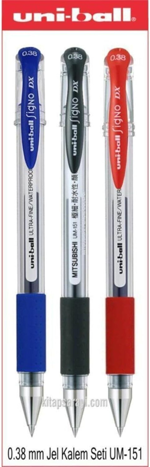 Uniball Signo Dx 0.38 Mm Jel Kalem Seti 3 Adet Um-151