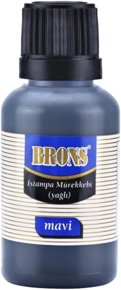 Brons İstampa Mürekkebi 30 ml, Mavi, BR-315