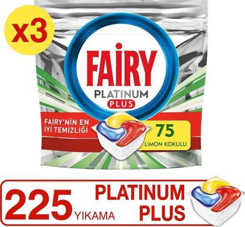 Platinum Plus 225 Yıkama Bulaşık Makinesi Tableti / Kapsülü Özel Seri 75x3