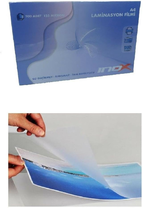A3 Laminasyon 125 Mic. 20 Li 1 Paket İnox Laminasyon