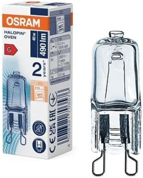 Osram Halopin Halojen Ampul G9, 40W, 220V, Sarı Işık, Fırın Ampülü