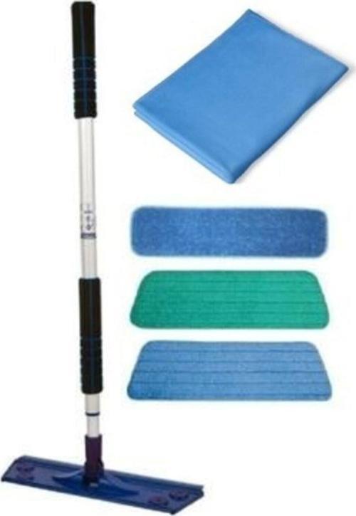 Mikrofiber Cam Bezli Teleskopik Mop 3'lü Set Set Mss123mop31