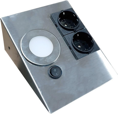 CATA Ct-5109 1W Ledli Çift Prizli Tezgah Altı Spot Aydınlatma Beyaz Işık