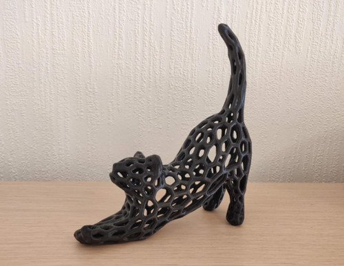 HOUSETREND Dekoratif sevimli Biblo Kedi Esnetme Voronoi Remixi Cat Stretch Voronoi Remix