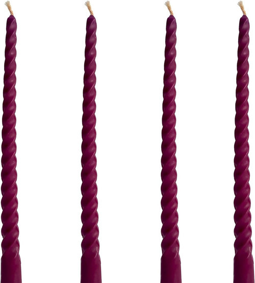 Petekoğlu (4 Adet 27.5Cm) Balmumu Mum Konik Burgulu Balmumu Şamdan Mumu Doğal Petek Balmumu Mum D