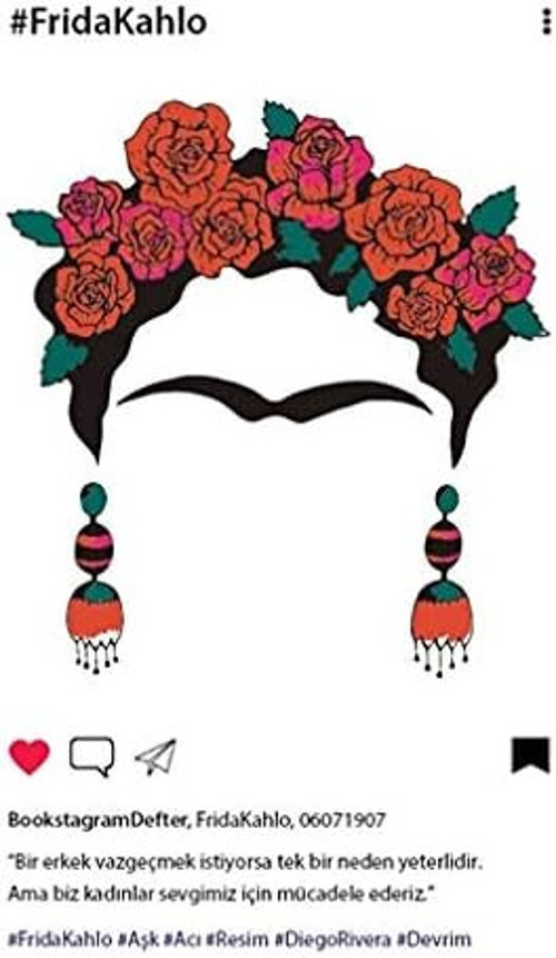 Frida Kahlo Desen Bookstagram Defter