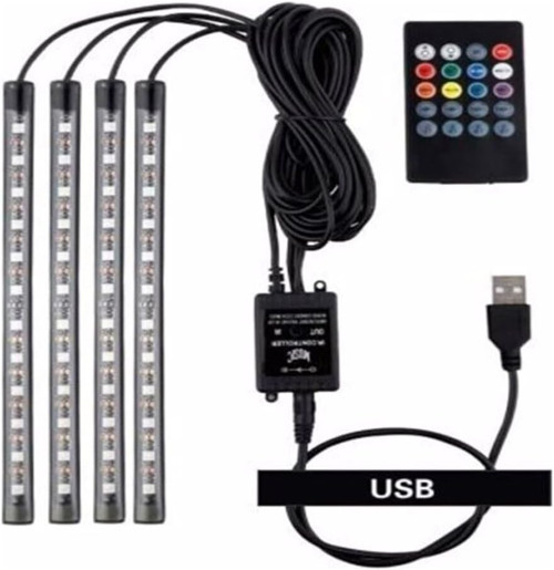 Usb Girişli RGB Ayak Altı Led Sese Duyarlı Led Müziğe Duyarlı 12 Led