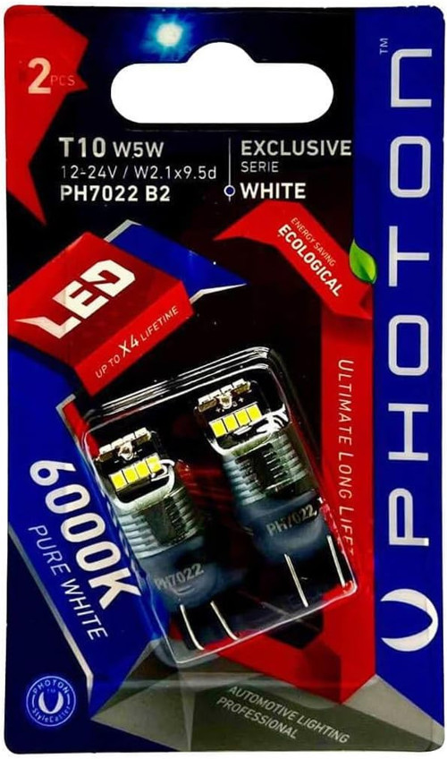 Photon Ampul T10 W5W 12-24V 4+4+4 Led Exlusive (2'li Blister) PHT PH7022 B2