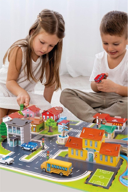 3 Boyutlu Karton Şehir Oyun Seti