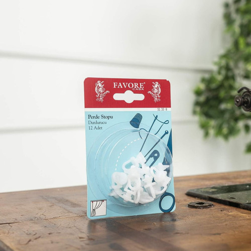 Favore Casa Perde Stopu - Beyaz Renk 12 Adet