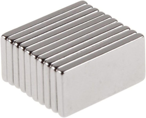 Dünya Magnet 10 Adet 20Mm X 10Mm X 1,5Mm Köşeli Güçlü Neodyum Mıknatıs