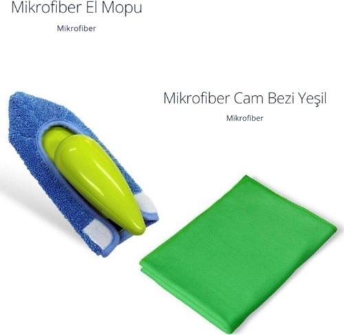 Mikrofiber El Mopu Ve Mikrofiber Cam Bezi Yeşil - Ahenk&ticaret
