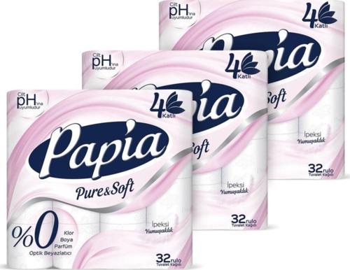 Pure Soft Tuvalet Kağıdı 3x32 li 96 Adet