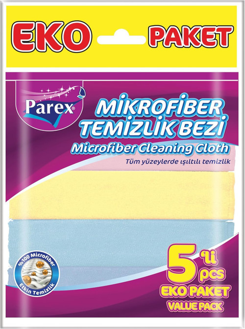 Parex Mikrofiber Temizlik Bezi 5'li