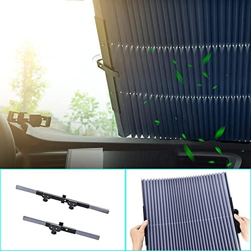 MallArt® Vantuzlu Araç İçi Güneşlik Perdesi, Akordeon Katlanır Oto Cam Güneşliği, Isı Eng