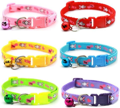 Glipet Tavşan Desenli Dokuma Kedi Boyun Tasması 19x1 Cm Kırmızı