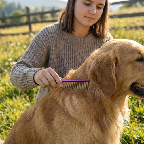 BakGelAl Parlak Metal Kedi Köpek Tüy Bakım Tarağı – Uzun ve Kısa Tüyler İçin Metal Kıtı
