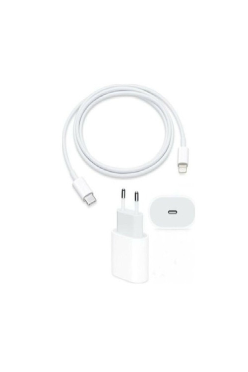 İphone 11 / 12 / 13 / 14 Pro - Pro Max Şarj Cihazı ( 20W Adaptör Ve Type-C To Lightinig Kablo )