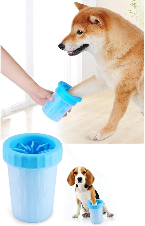 Orret Home Silikon Fırçalı Kedi Köpek Ayak Temizleyici – Hazneli Pati Yıkama Kabı, Evcil Hay