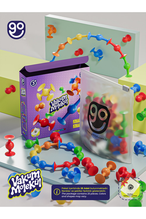 Vakum Molekül 25 Parça Yapı Taşları Fidget Duyusal Eğitici Oyuncak Squigz