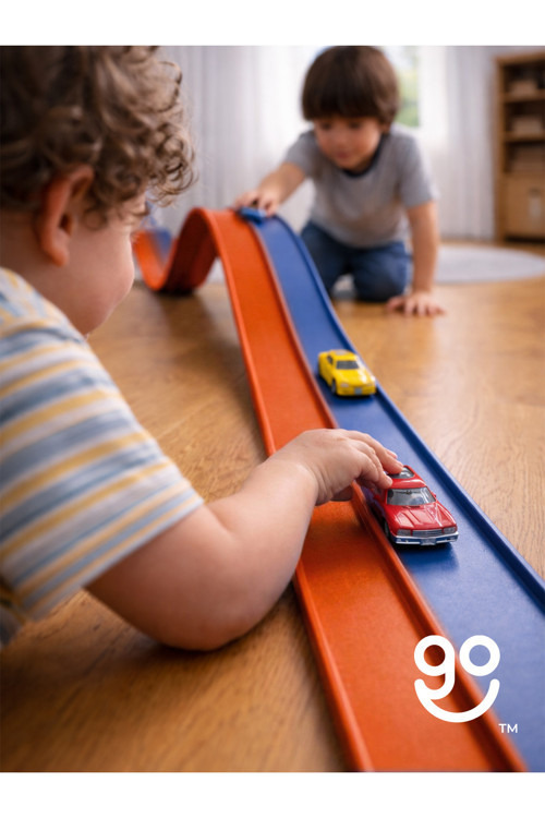 Go Track Çift Renkli Esnek Yarış-Aksiyon Pisti 4.5 Mt Turuncu-Lacivert