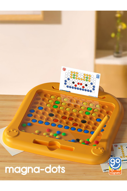 Magnetic Dots- Steam Manyetik Kodlama Tableti Turuncu Ekransız Oyun Aktivitesi Manyetik Yapı Bloklar