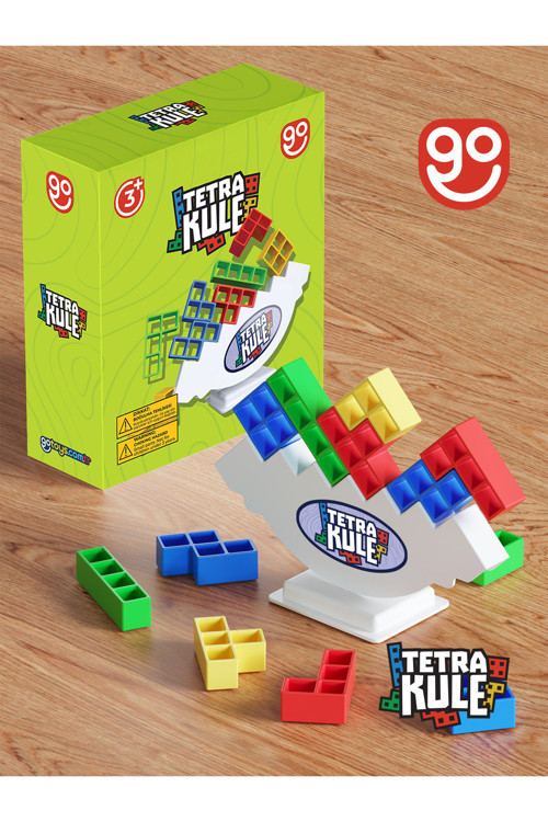 Tetra Kule Denge Oyuncağı Eğitici Kutu Oyuncak Tetris Kule Tetra Tower