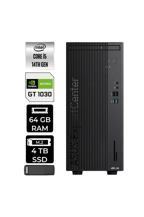 ExpertCenter D501MER Core i5 14500 GT 1030 4GB 64GB RAM 4TB SSD Win11 Pro DI51000B0D100P476 Masaüstü Bilgisayar + PER4 USB Bellek