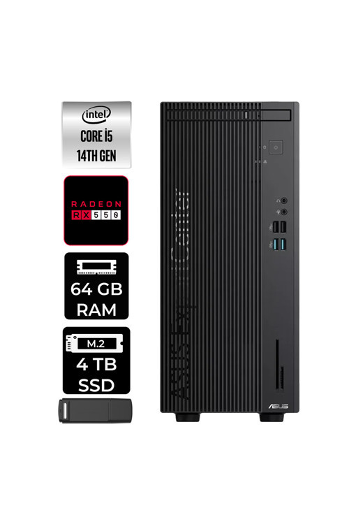 ExpertCenter D501MER Core i5 14500 RX 550 4GB 64GB RAM 4TB SSD FreeDOS DI51000B0D100P376 Masaüstü Bilgisayar + PER4 USB Bellek