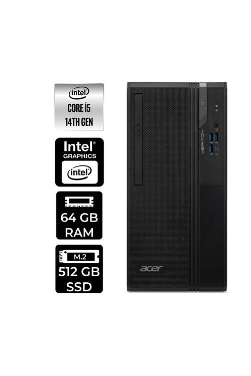 Veriton S2720G Core i5 14400 64GB 512GB SSD W11P Masaüstü Bilgisayar & PER4 USB Bellek
