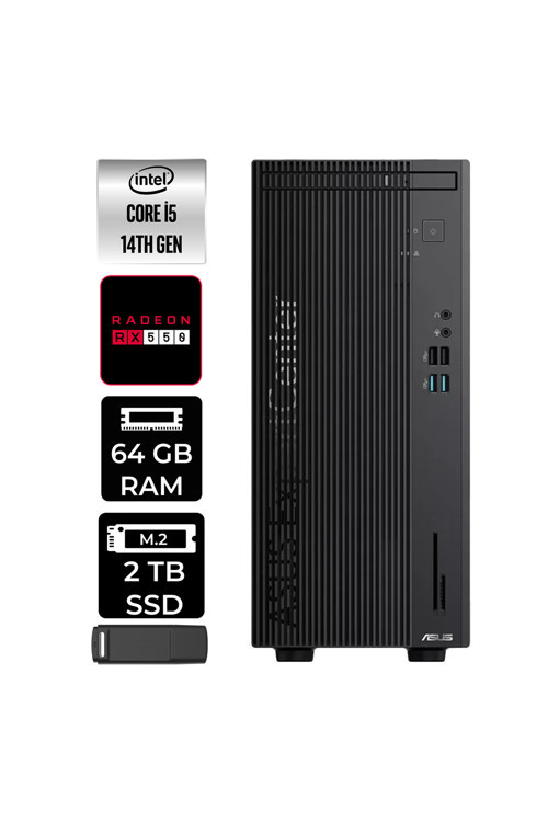ExpertCenter D501MER Core i5 14500 RX 550 4GB 64GB RAM 2TB SSD Win11 Pro DI51000B0D100P415 Masaüstü Bilgisayar + PER4 USB Bellek