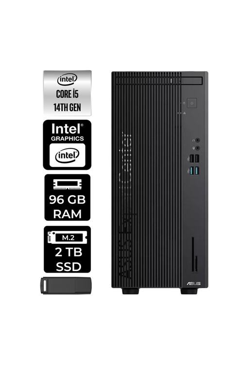 ExpertCenter D501MER Core i5 14500 96GB RAM 2TB SSD Win11 Pro DI51000B0D100P359 Masaüstü Bilgisayar + PER4 USB Bellek