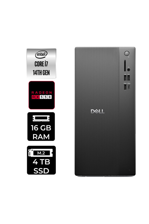 Pro Tower Essential QVT1260 Core i7 14700 RX 550 4GB 16GB RAM 4TB SSD Win11 Pro BTO014QVT1260P404 Masaüstü Bilgisayar + PER4 USB Bellek