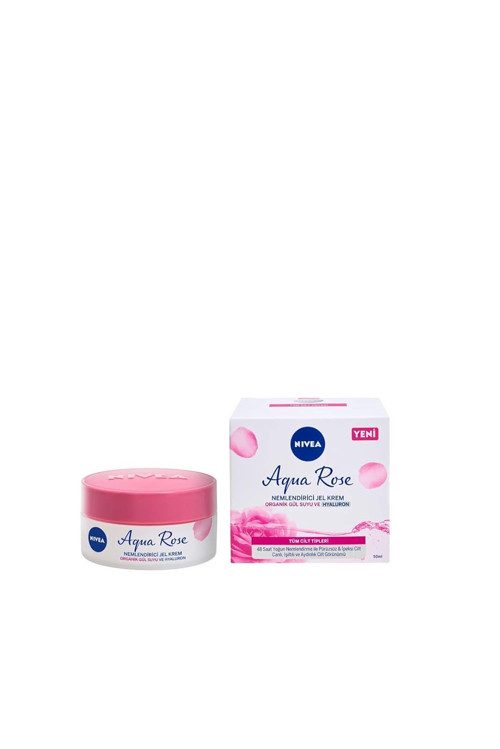 Hyaluron Gül Suyu İçeren Nemlendirici Jel Yüz Kremi, 50 ml, 48 Saat Yoğun