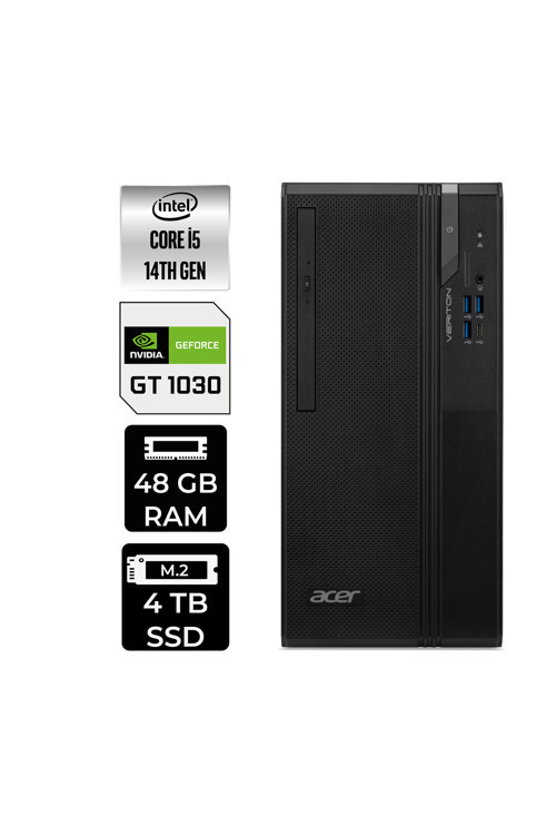 Veriton S2720G Core i5 14400 48GB 4TB SSD GT1030/4GB W11H Masaüstü Bilgisayar