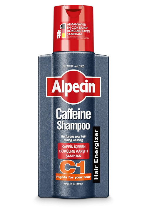 Kafeinli Şampuan C1 250ml | Saç Dökülmesini önler azaltır | Erkekler için Doğal Saç uzatm