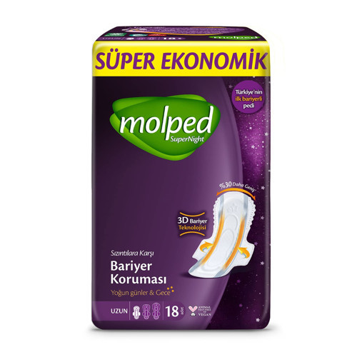 Supernight Ultra Hijyenik Ped Uzun Süper Ekonomik 18 Adet