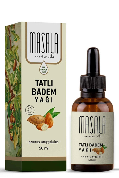 Tatlı Badem Yağı 50 ml Soğuk Pres Kokusuz Nemlendirici Cilt Bakım Yağı