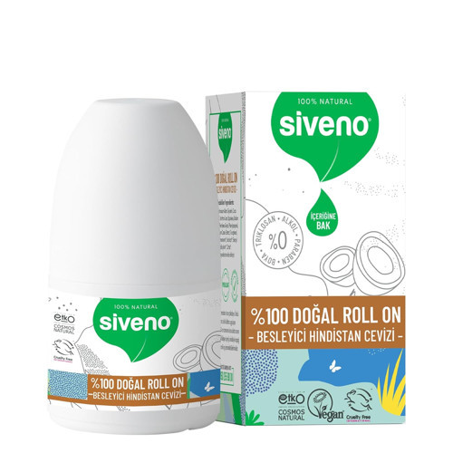 %100 Doğal Roll Hindistan Cevizli Deodorant Ter Kokusu Önleyici Lekesiz Vegan 50