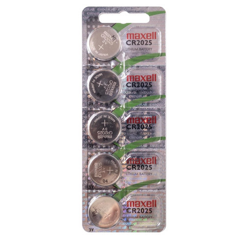CR2025 piller, 5 adet, Lityum, 3 V, 170 mAh, gri