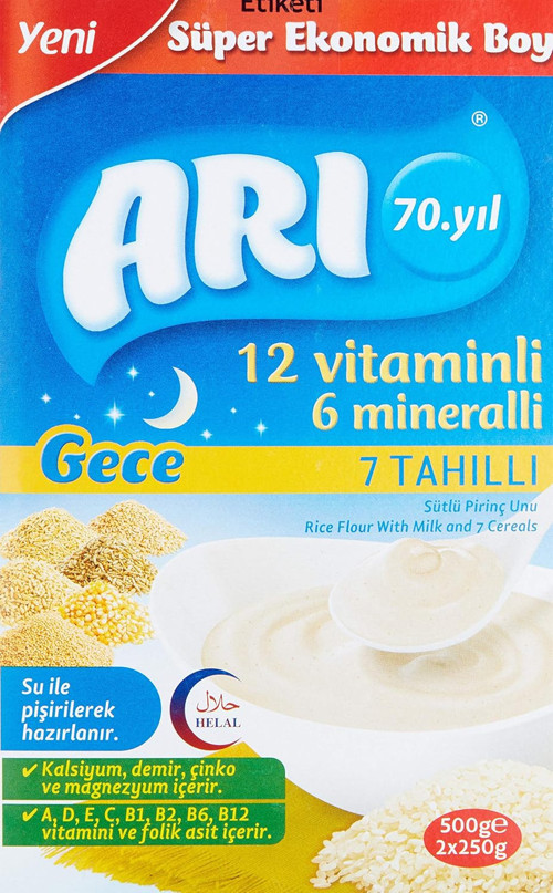 Arı Mama 12 Vitaminli 6 Mineralli Sütlü 7 Tahıllı Pirinçli