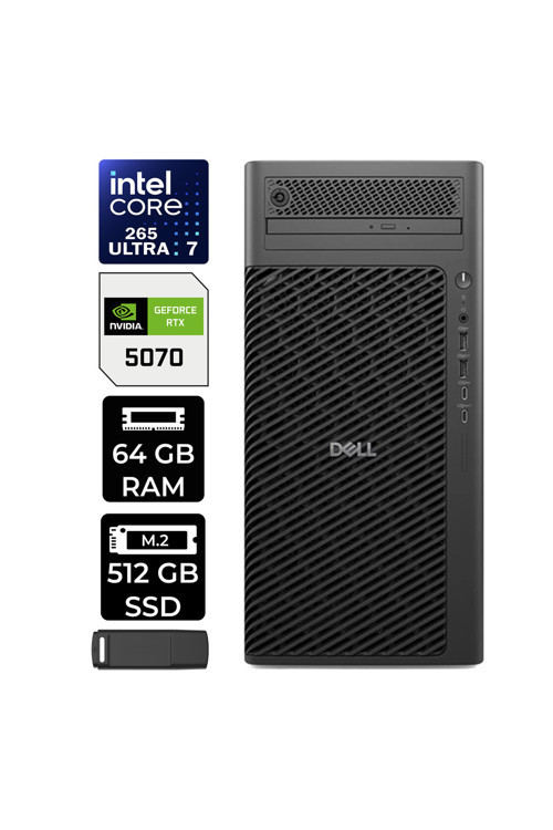Pro Max T2 Core Ultra 7 265 RTX 5070 12GB 64GB RAM 512GB SSD FreeDOS FCT2250416P319 Masaüstü İş İstasyonu + PER4 USB Bellek