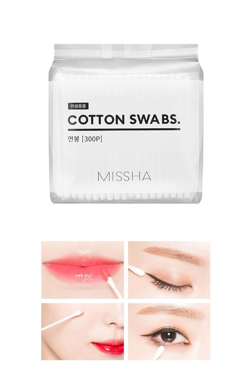 Çift Taraflı Makyaj Pamuğu Swabs (300Adet)