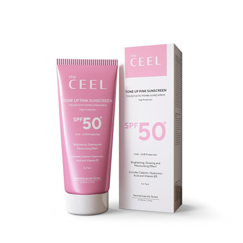 SPF 50+ Pembe Ton Eşitleyici Kremi 50 ml - Glutatyon Hyaluronik Asit İçeren UVA/UV