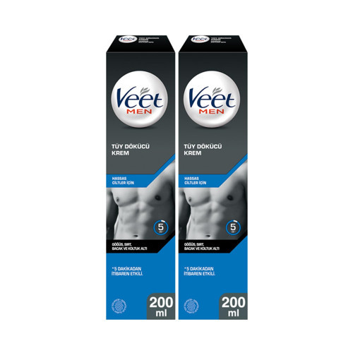 Tüy Dökücü Erkeklere Özel, Hassas Cilt (2 x 200 ml)
